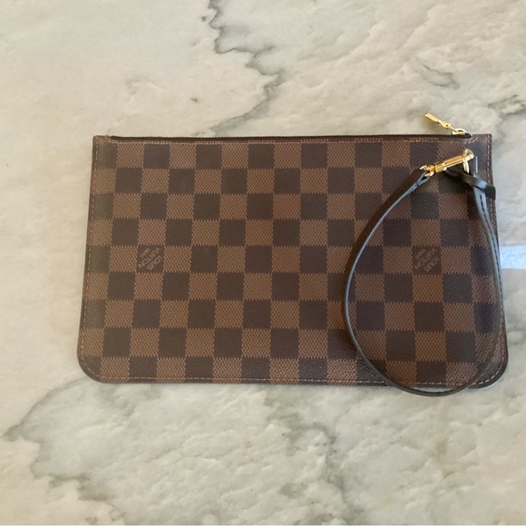 Sold Louis Vuitton Neverfull Pouchette Ebene